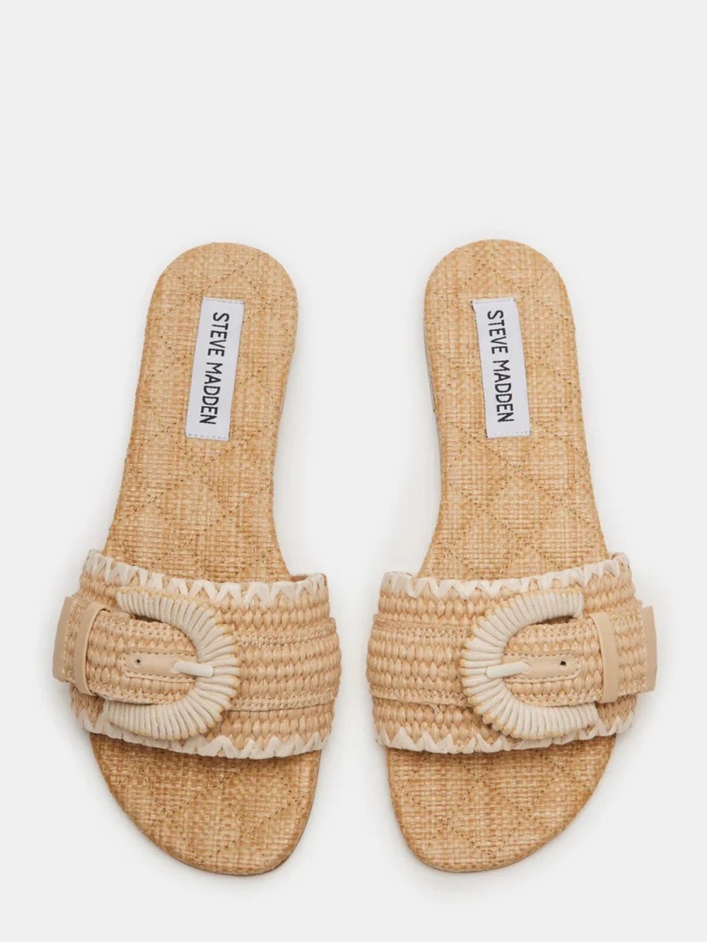 Steve Madden Raffia Buckle Sandals